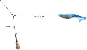 Оснастка с отводным поводком для ловли судака